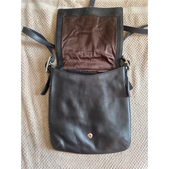 Coach Saddle Crossbody Black Leather Handbag - Picture 4 of 5